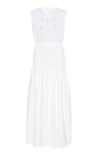 Moda Operandi Marina Moscone Smocked Broderie Anglaise Cotton-blend Dress Size: 0