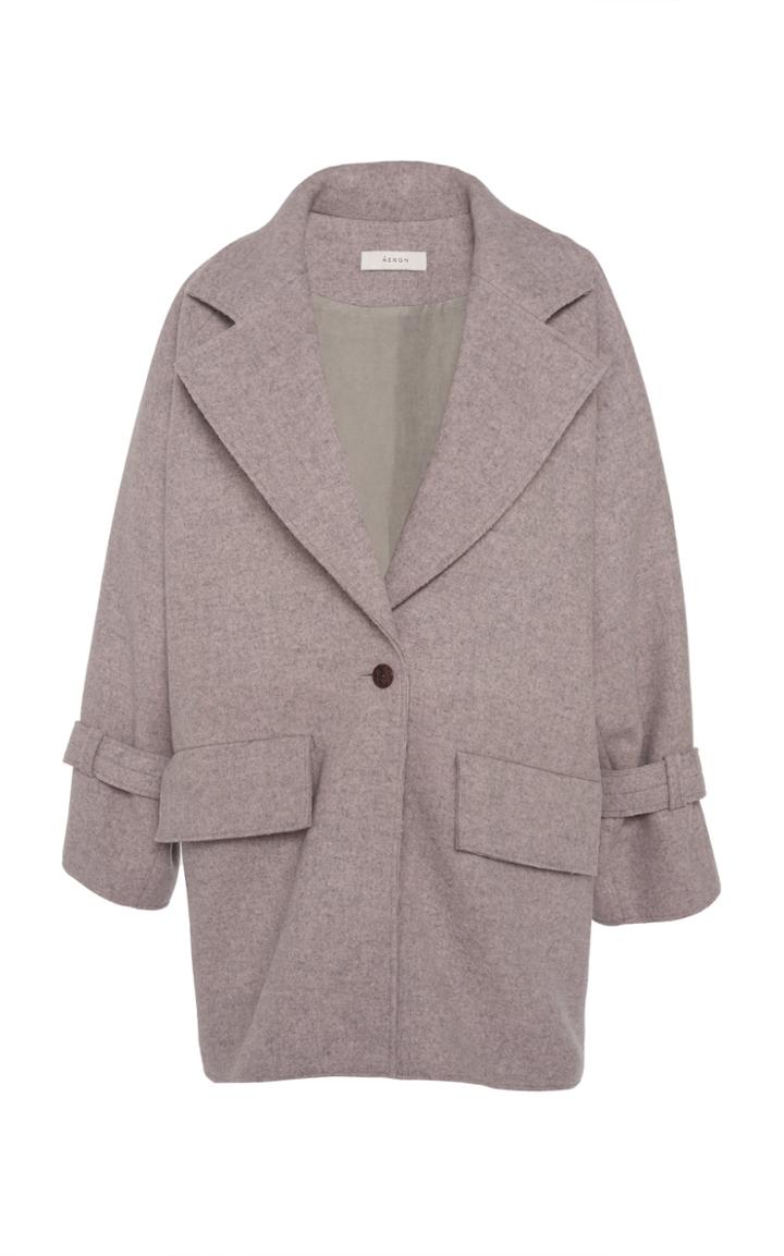 Eron Henrietta Wide Lapel Wool Coat