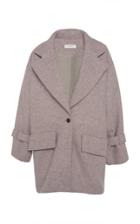 Eron Henrietta Wide Lapel Wool Coat