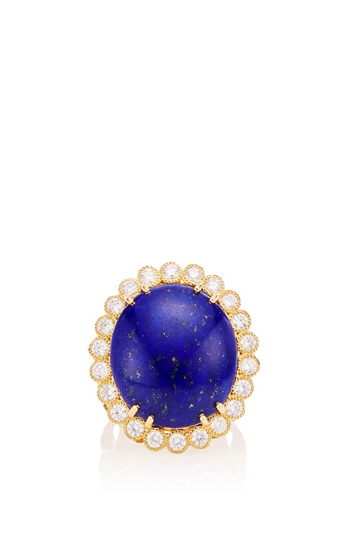 Erica Courtney Lapis And Diamond Easter Egg Ring