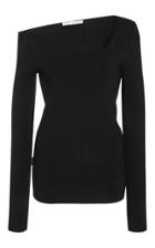 Oscar De La Renta Asymmetric Stretch-knit Top