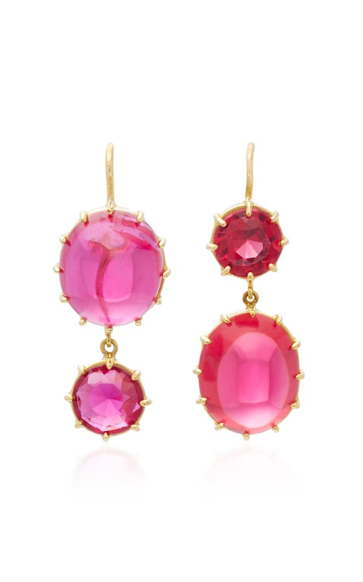 Renee Lewis 18k Gold Ruby Earrings