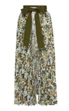 Silvia Tcherassi Patterned Blanche Chiffon Midi Skirt