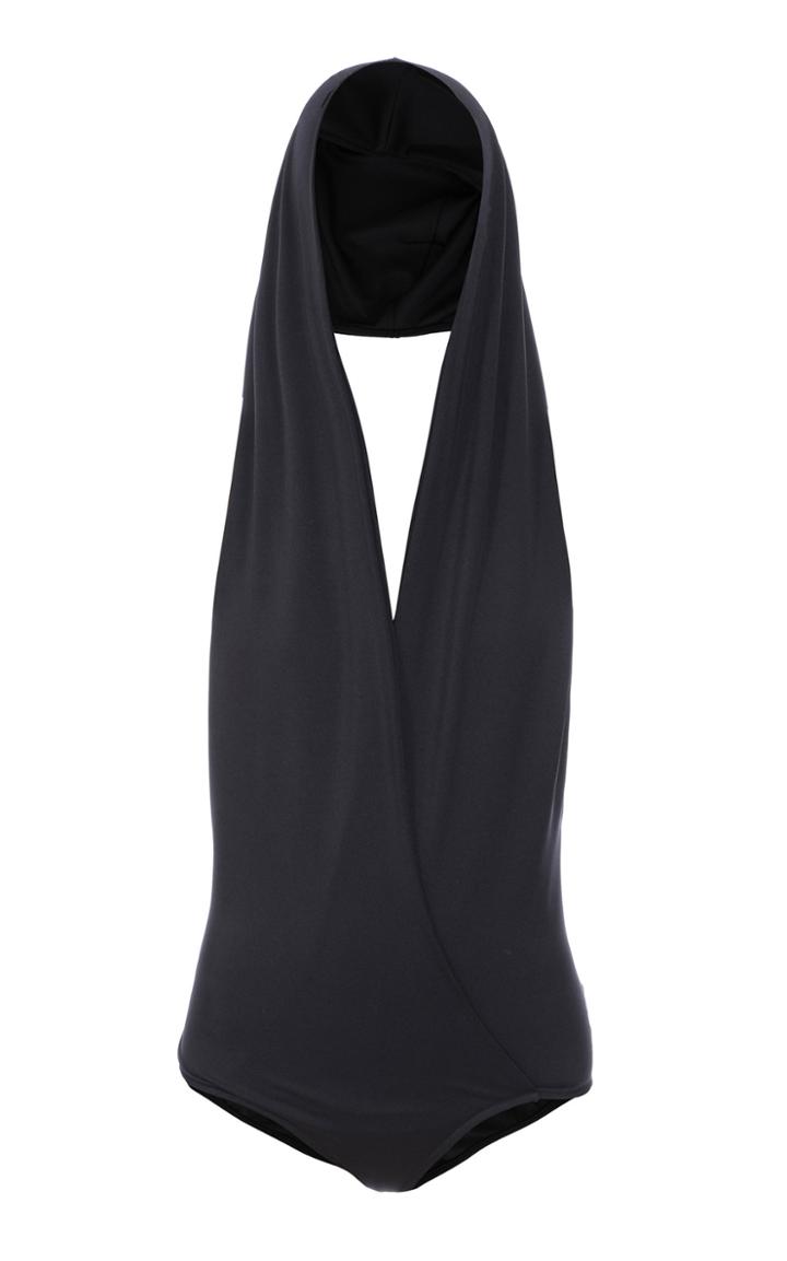 Moda Operandi Balmain Hooded Wrap Swimsuit Size: 34
