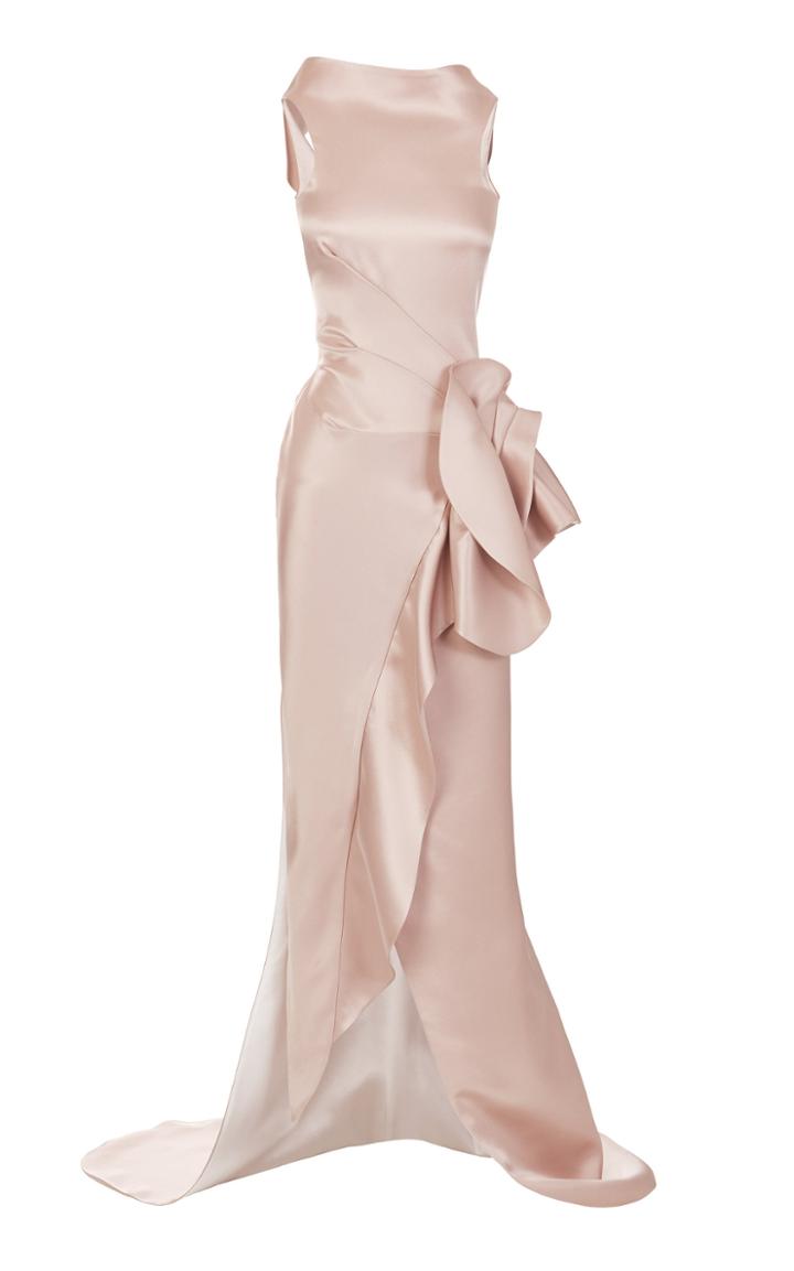 Maticevski Uniflora Satin Sleeveless Gown