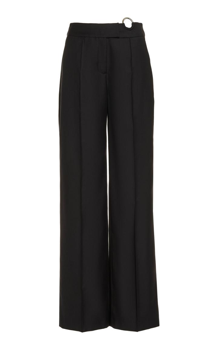 Moda Operandi Boyarovskaya Ring-detailed Wool Wide-leg Trousers