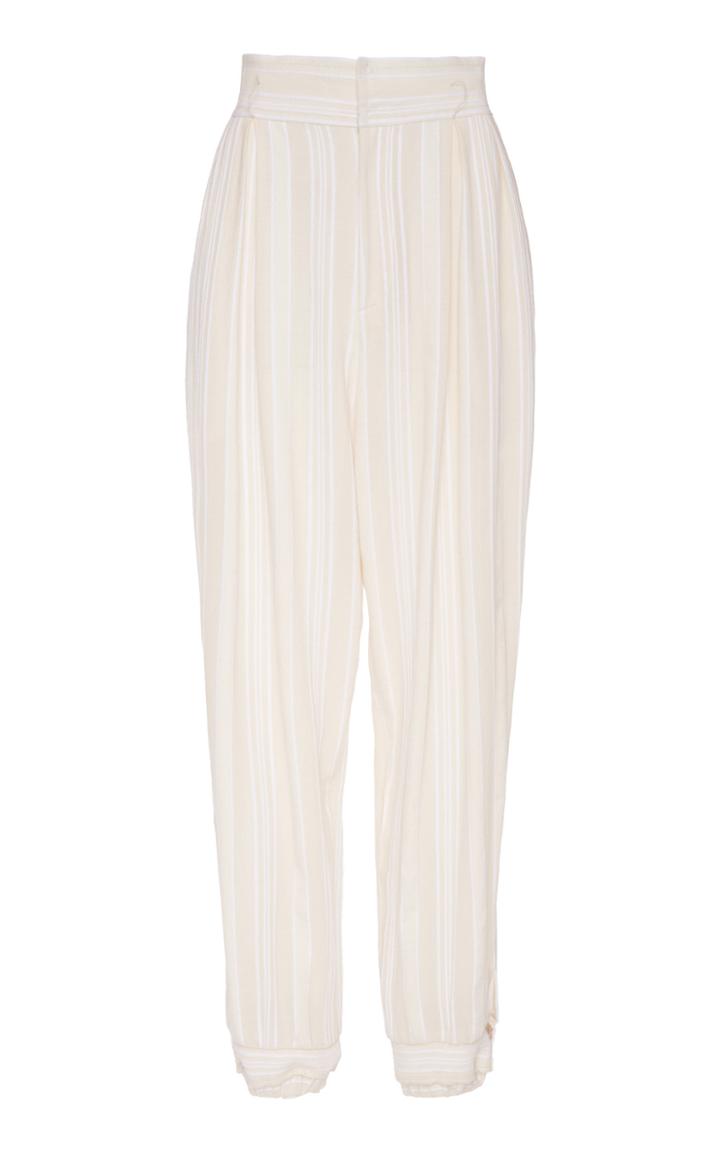 Philosophy Di Lorenzo Serafini Striped Straight-leg Gauze Pants