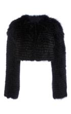 Jonathan Simkhai Dyed Fox Fur Crop Jacket
