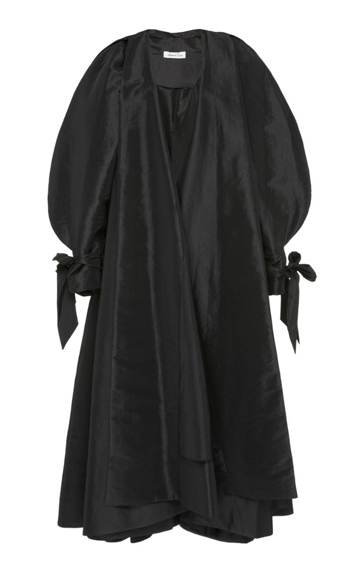 Richard Quinn Puff-sleeve Faille Opera Coat
