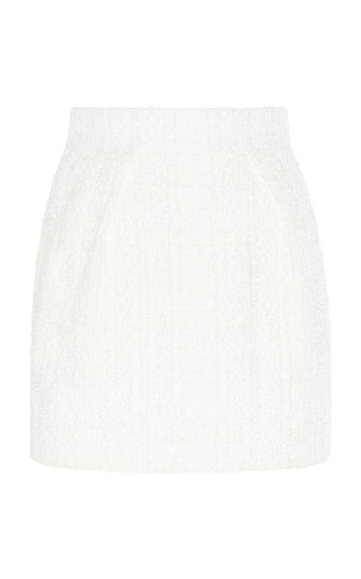 Moda Operandi Alexandre Vauthier Textured Cotton-blend Mini Skirt Size: 34
