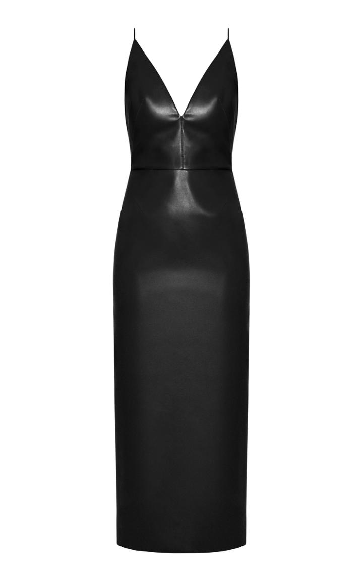 Moda Operandi Aleksandre Akhalkatsishvili Structured Faux Leather Midi Dress