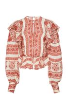 Johanna Ortiz Zen Of The Soul Printed Silk Georgette Top