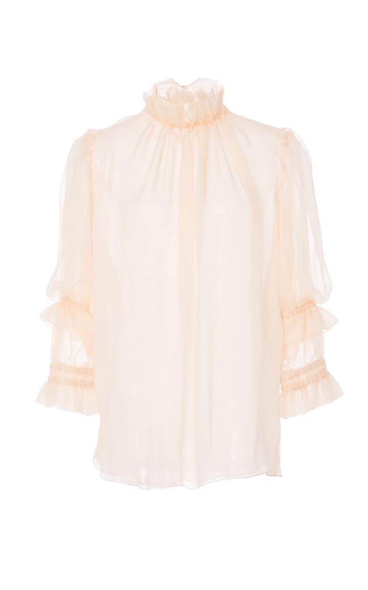 Amelia Toro Three Quarter Sleeve Silk Blouse