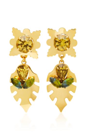Nicole Romano Covell 18k Gold-plated Leaf Earrings