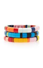 Roxanne Assoulin Colorblock Three Half Pipe Bracelets