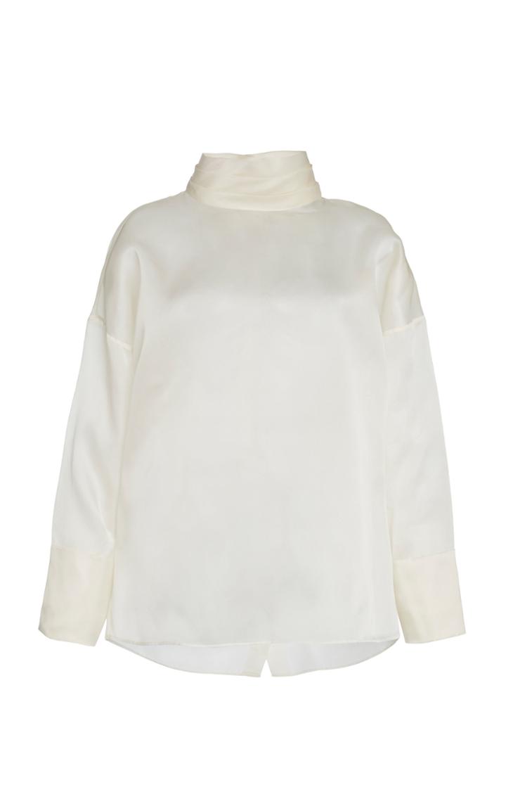 Moda Operandi Piece Of White Whitney High-neck Silk Organza Shirt