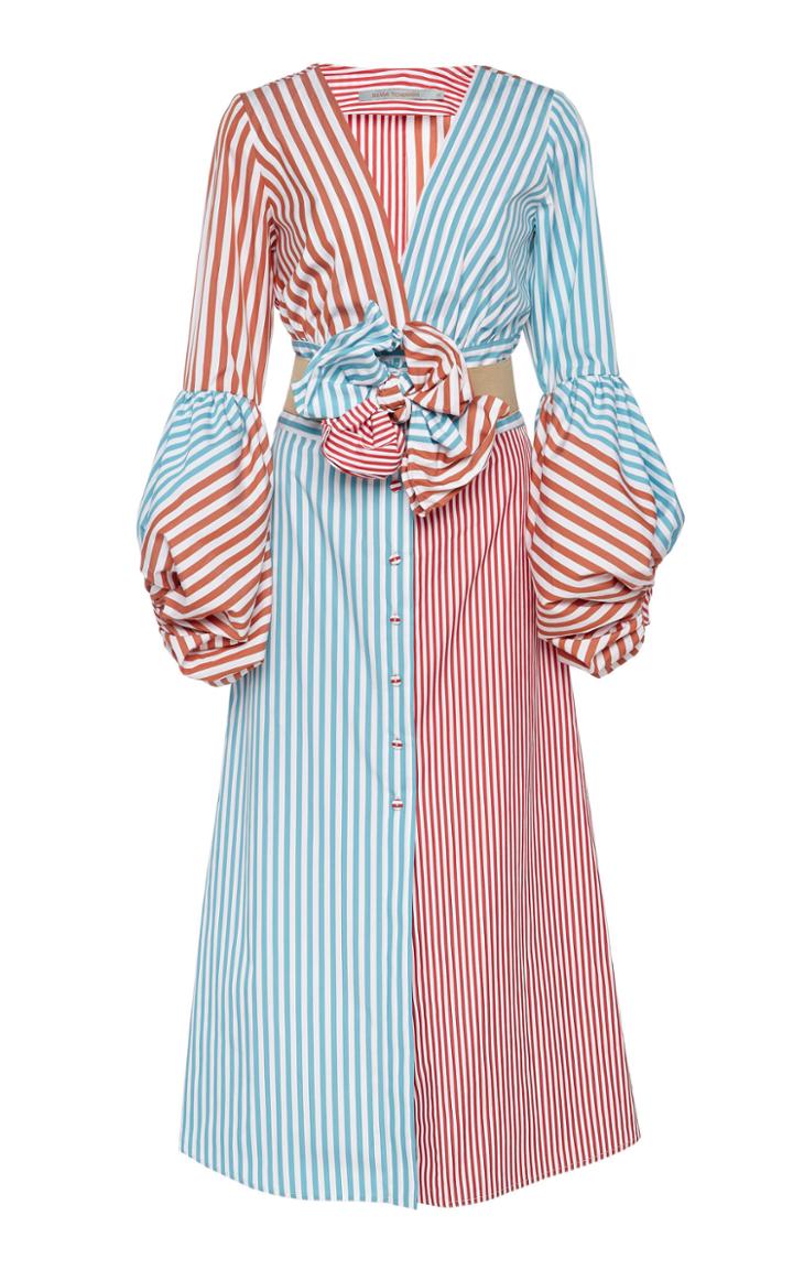 Silvia Tcherassi Bessie Stripe Cotton Shirt Dress