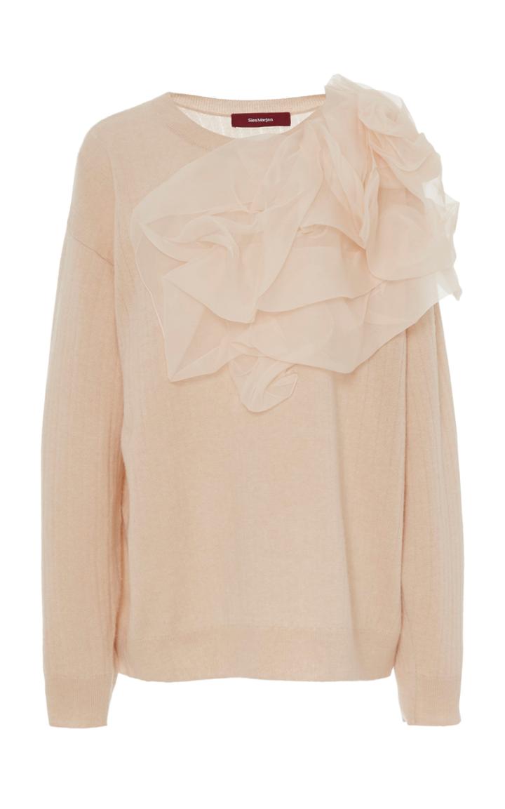 Sies Marjan Awa Ruffled Wool-cashmere Sweater