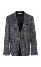 Attico Crystal Embroidery Wool-blend Blazer