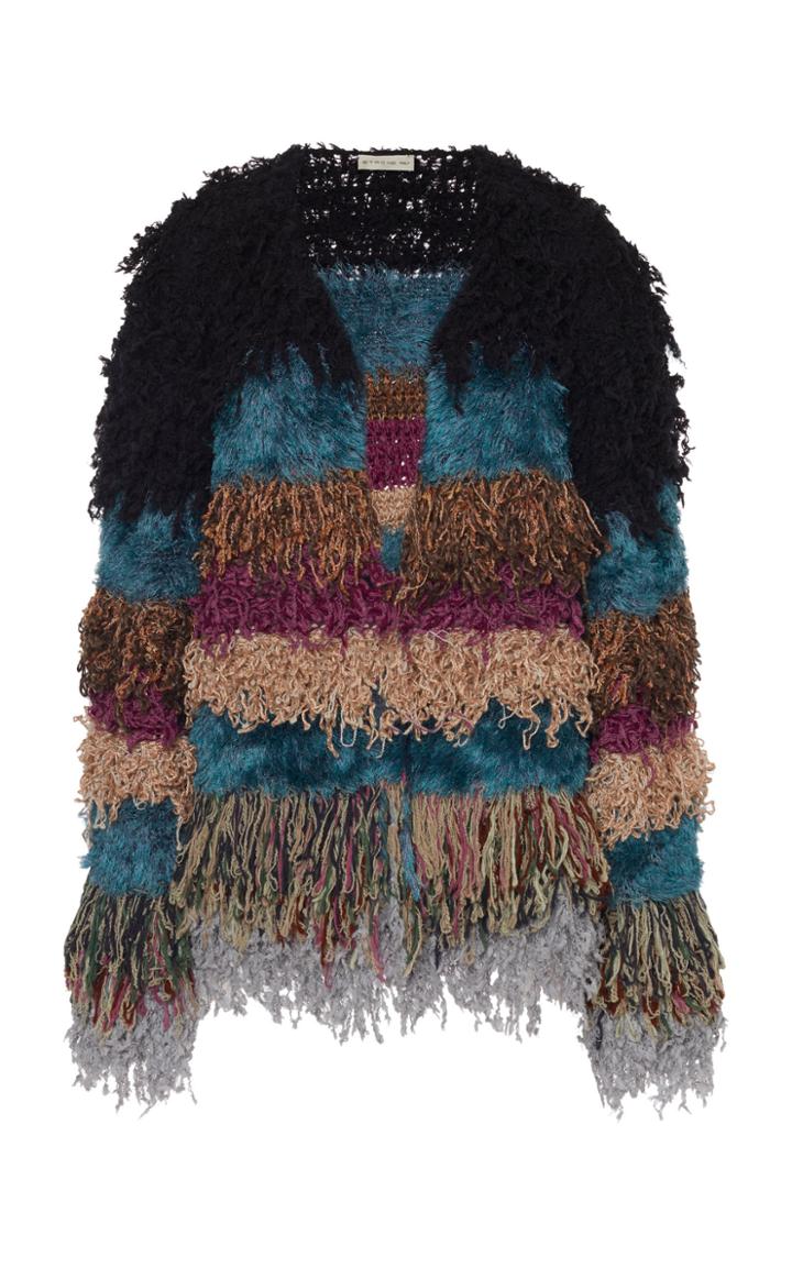 Moda Operandi Etro Distressed Fringed Crochet Cardigan Size: 38