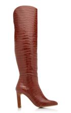 Gabriela Hearst Linda Wood-heel Embossed Leather Boots