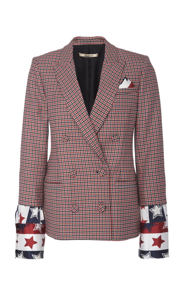 Hellessy Hansen Houndstooth Wool Jacket