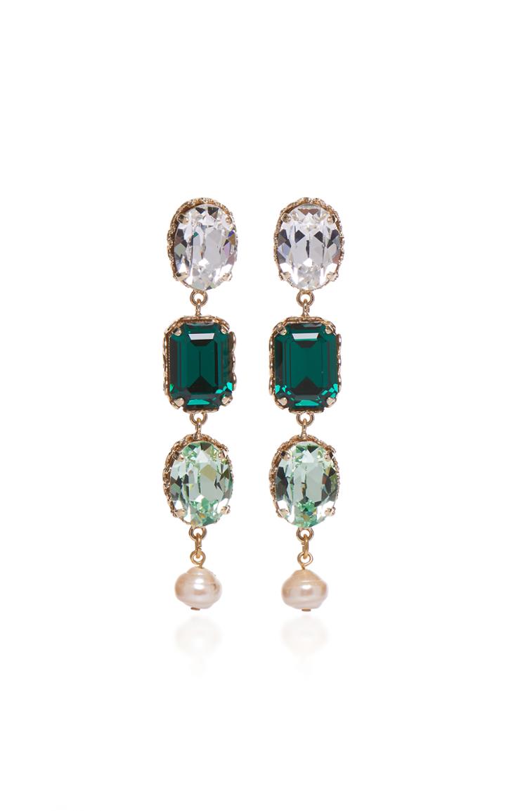 Dolce & Gabbana Green Crystal Earrings