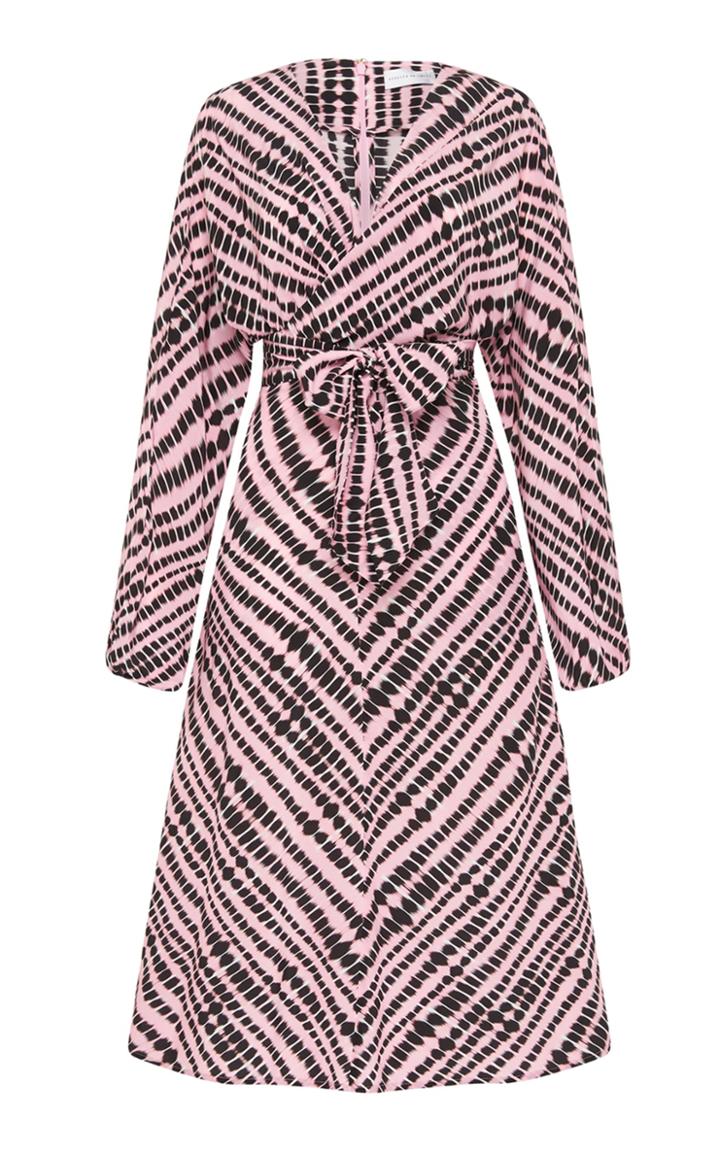 Moda Operandi Rebecca Vallance Samir Printed Silk Midi Wrap Dress
