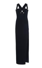 Versace Cutout Crepe Maxi Dress