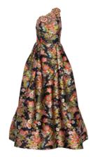 Andrew Gn Embellished One Shoulder Gown