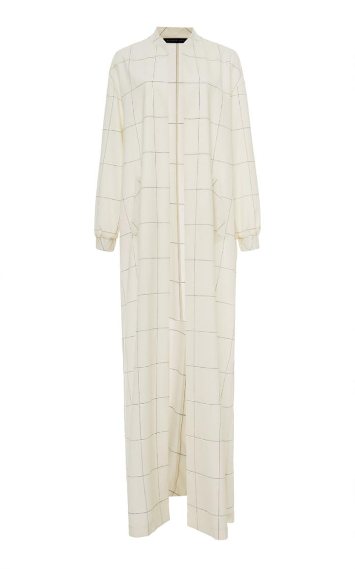 Zeynep Aray Long Plaid Duster Jacket