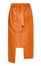 Moda Operandi Rokh Asymmetric Leather Skirt Size: 34