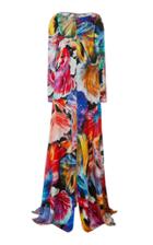 Moda Operandi Naeem Khan Abstract-printed Silk Gown Size: 2