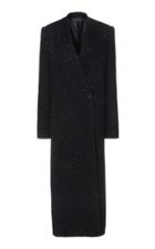 Haider Ackermann Collarless Sequined Long Coat