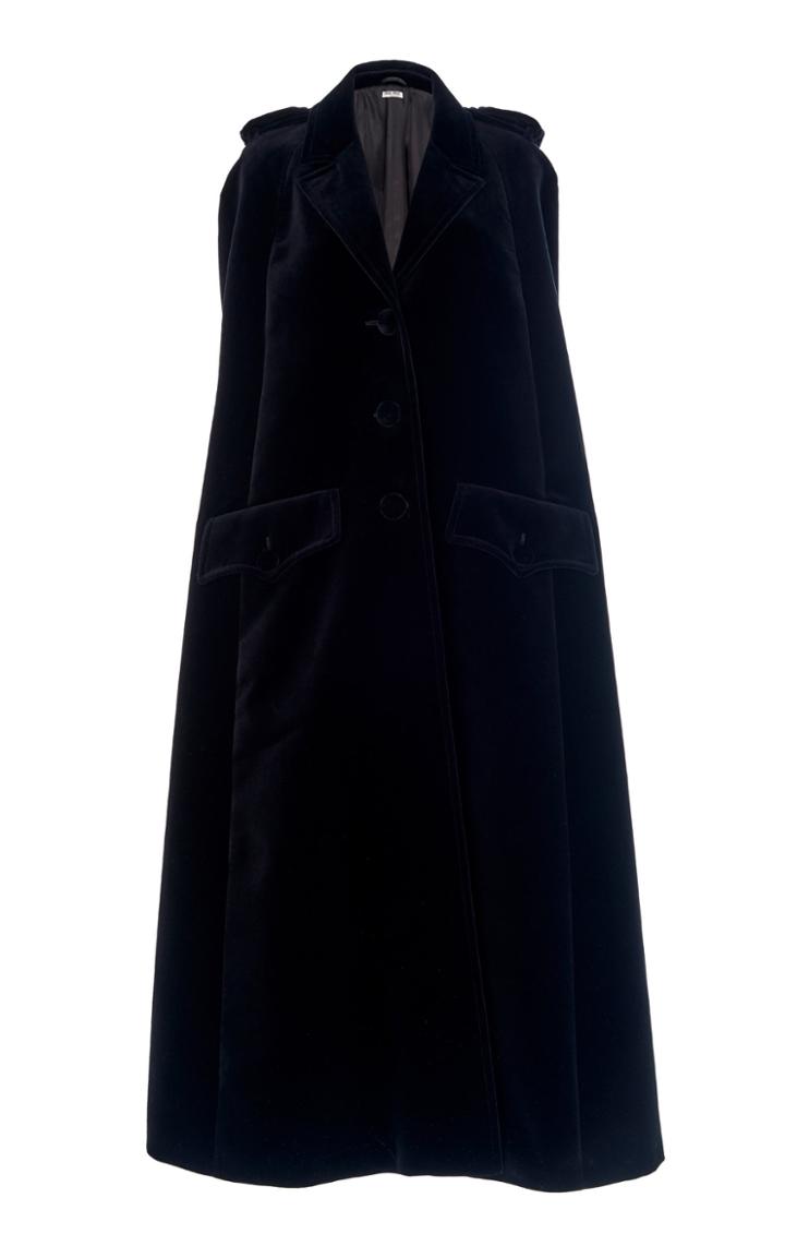 Miu Miu Long Velvet Cape