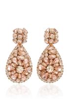 Oscar De La Renta Gold-tone Crystal Clip Earrings