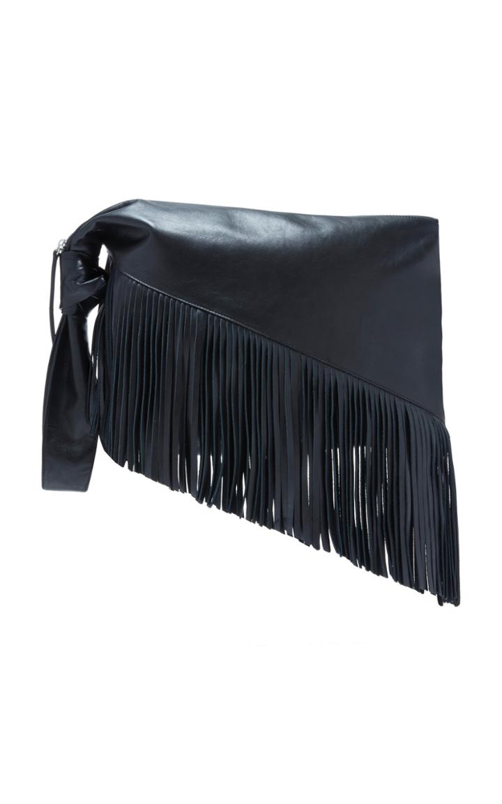 Isabel Marant Farwo Fringe-trimmed Leather Pouch