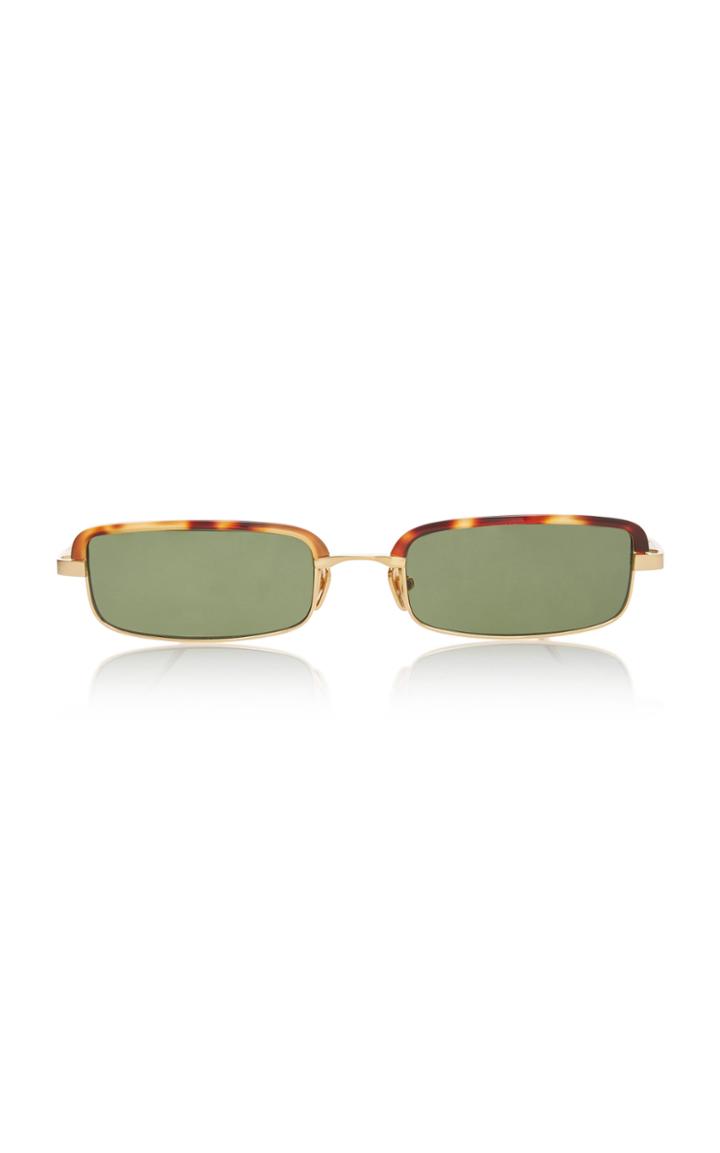 Linda Farrow Leona Stainless Steel Square-frame Sunglasses