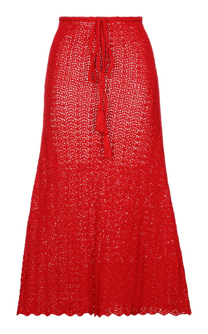 Moda Operandi Escvdo Tarma Crochet Cotton Skirt