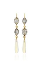 Sylva & Cie 18k Gold Opal And Diamond Earrings