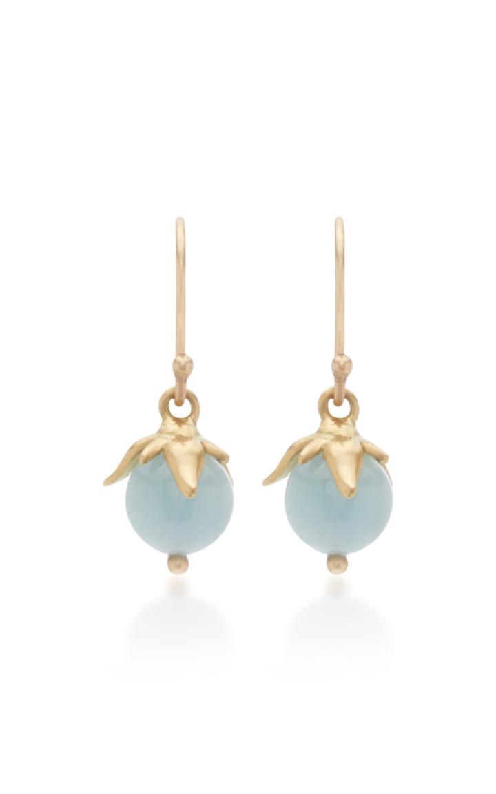 Annette Ferdinandsen Berries 18k Gold And Aquamarine Drop Earrings