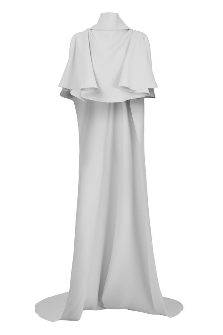 Maticevski Mutualism Cape-effect Asymmetric Crepe Top