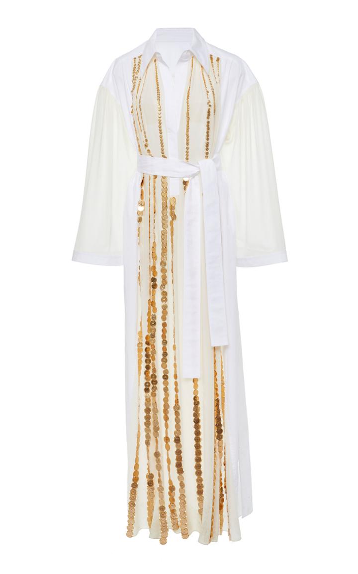 Tory Burch Coin Embroidered Cotton Dress