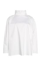 Moda Operandi Piece Of White Miley High-neck Cotton-blend Poplin Shirt
