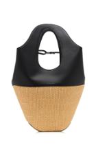 Danse Lente Large Leather And Raffia Tote
