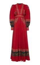Moda Operandi Etro Balloon-sleeve Wool-wilk Dress