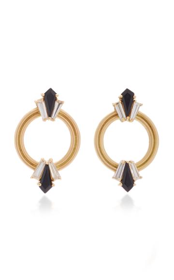 Doryn Wallach Dorothy Diamond Hoop Statement Earrings