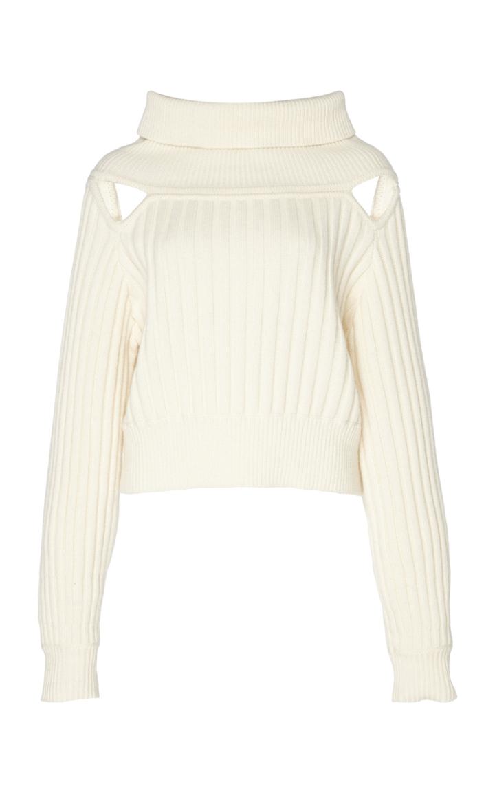 Christopher Esber Wool-blend Chunky Stunt Cutout Knit Sweater