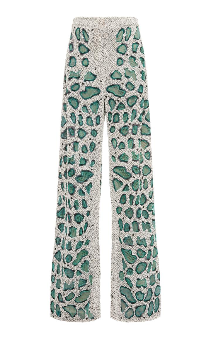 Georgine Sami Wide Leg Embroidered Print Pant