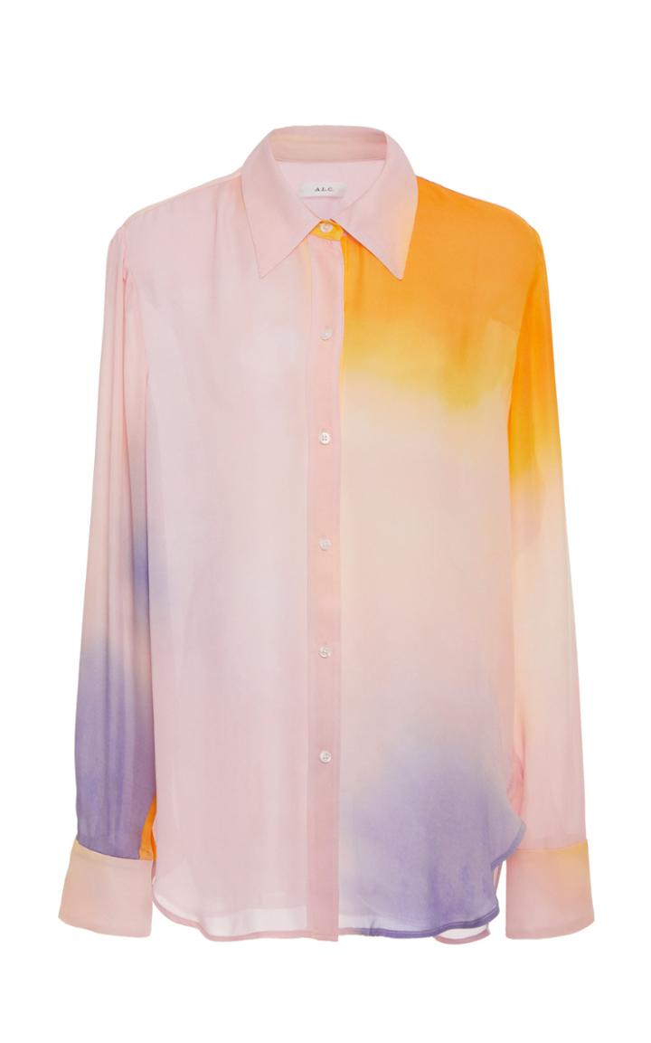 A.l.c. Jayne Tie-dyed Silk Top